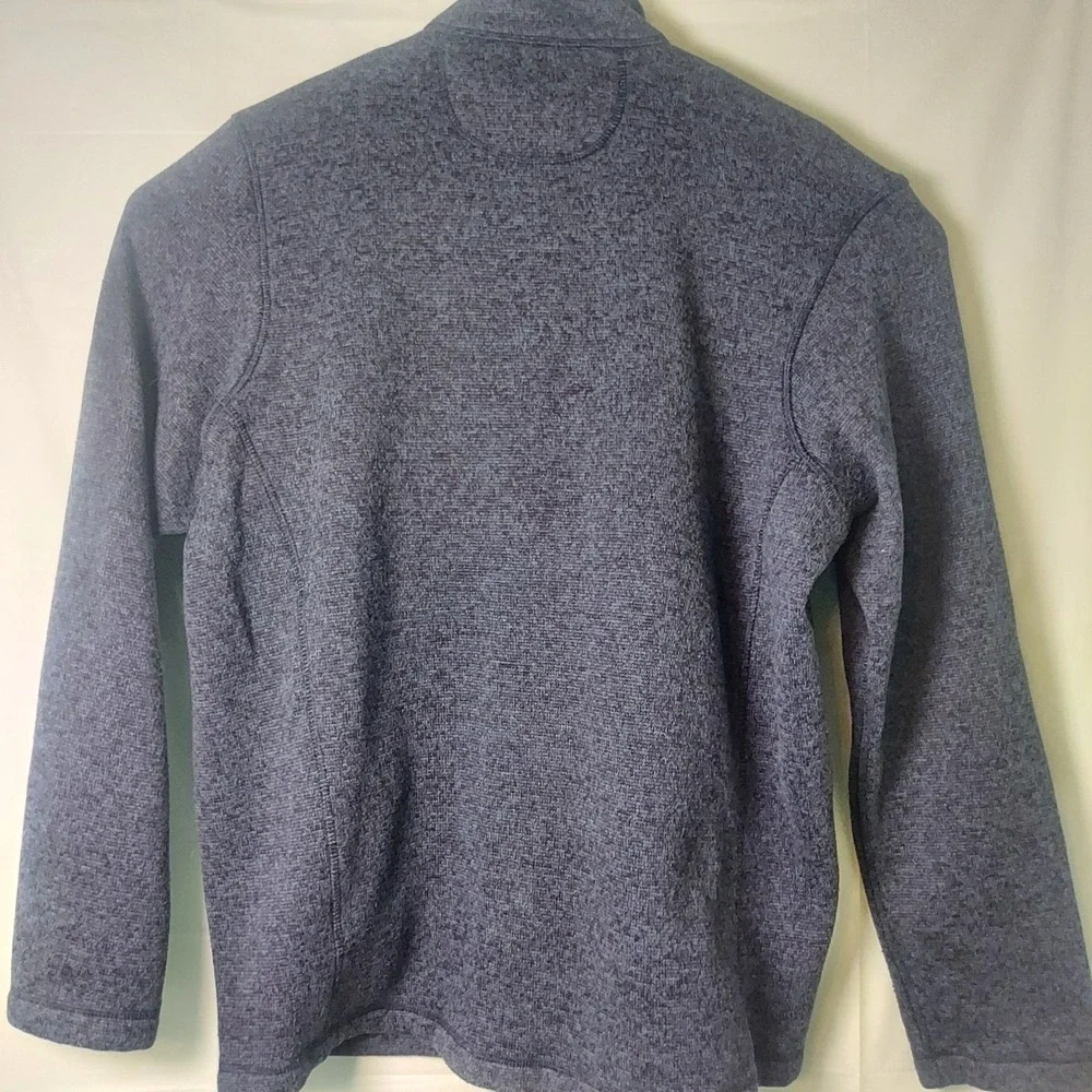 Woolrich Pullover 1/4 Zip Mock Neck Sweater Mens L Blue Preppy Outdoors Classic‎